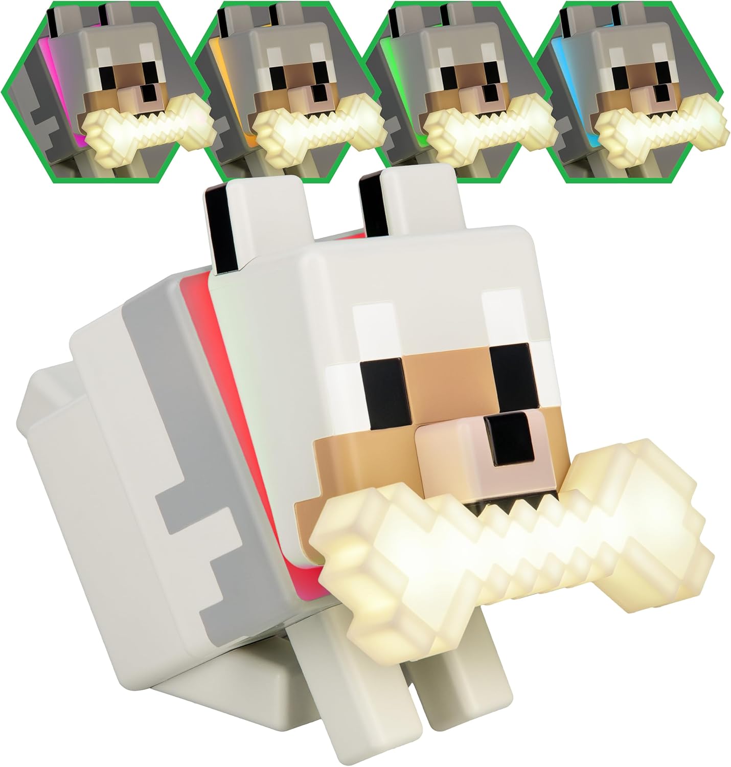 Minecraft Wolf Color-Changing Night Light